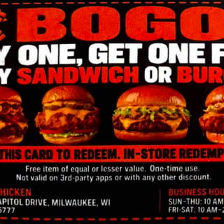 BOGO - FREE CHICKEN SANDWICH