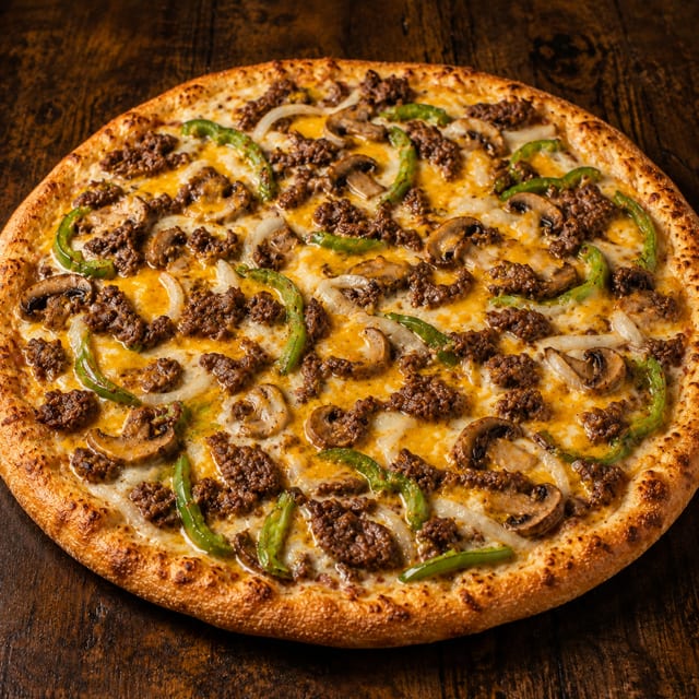 6 -Philly Cheesesteak Pizza.