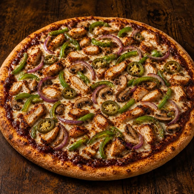 3- BBQ Chicken Pizza.